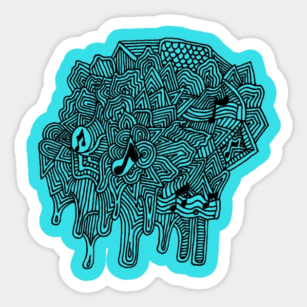 Blue note Sticker by PsychedelicDesignCompany